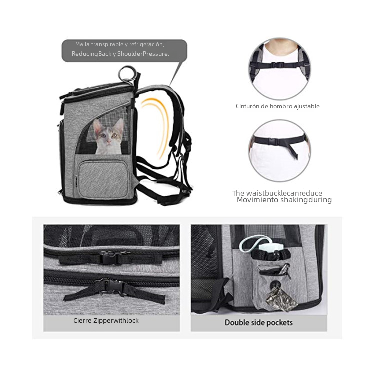 Portable Expandable Pet Backpack for Cats and Dogs