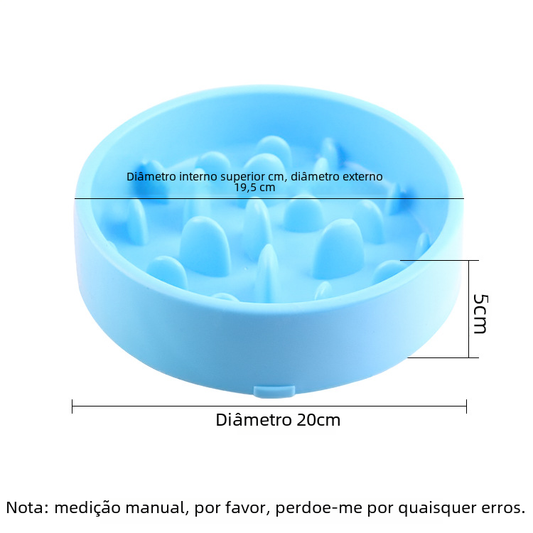 Slow Feed Pet Bowl with Anti-Choke Design and Mat