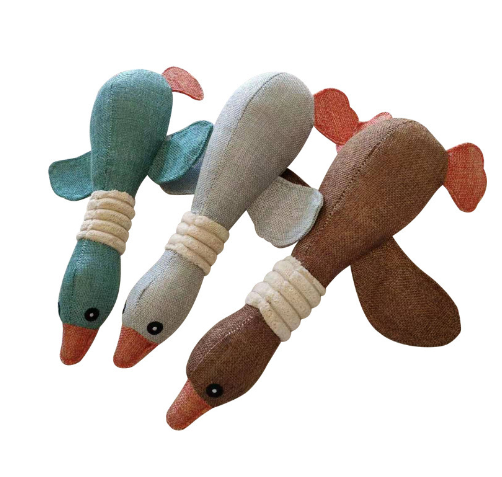 New Plush Sounding Dog Toy for Chewing - Goose Shape