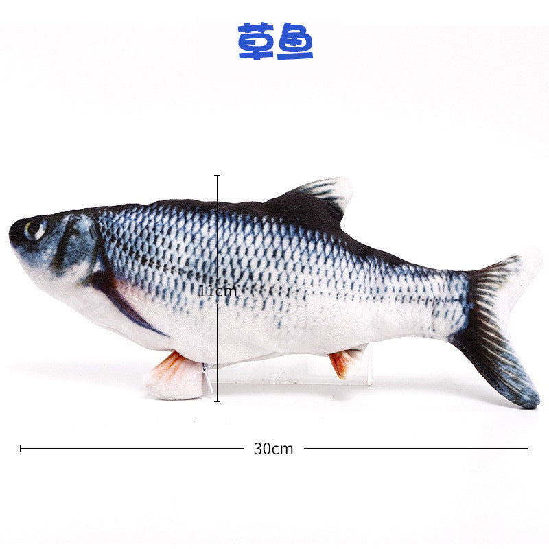 Bionic Fish Plush Electric Jumping Toy for Cats
